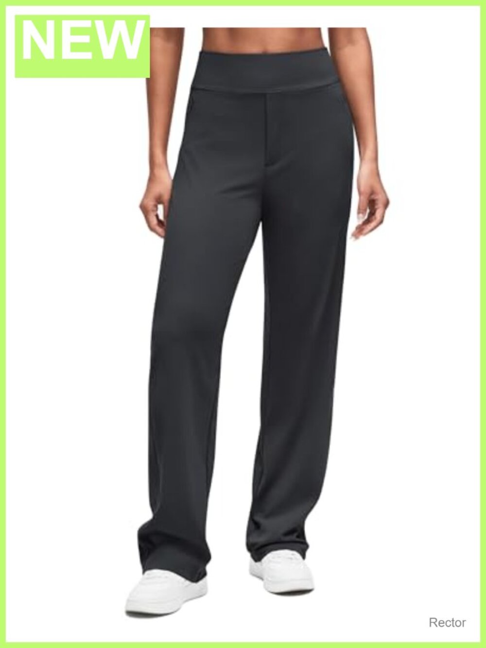 Women's Dress Yoga Pants High Waist Straight Leg Hidden Zipper Pockets Work